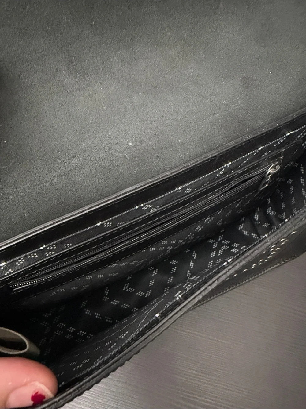 Lucky Brand | Black Studded Leather Crossbody Bag